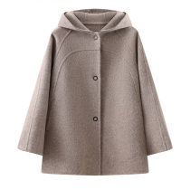 Girls double-sided cashmere coat 2024 autumn and winter new woolen coat high-end 100% wool thickened mid-length style