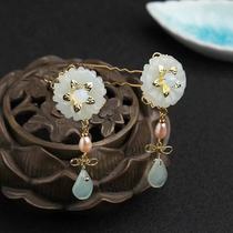 Original antique hair accessories Hanfu jewelry headdress handmade hairpin hairpin step hair bag to make styling hairpin hair accessories