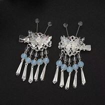 Ancient style Hanfu headdress butterfly tassel edge clip to clip Super fairy with accessories hairpin classical step shakes ancient wear hair accessories