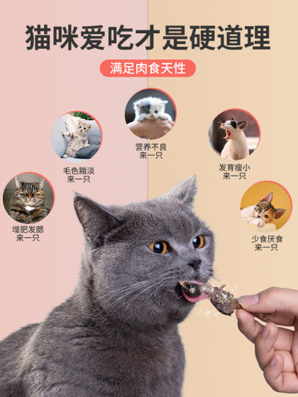 猫零食小鹌鹑冻干幼猫咪零食发腮成猫营养增肥补钙冻肉干鹌鹑猫粮