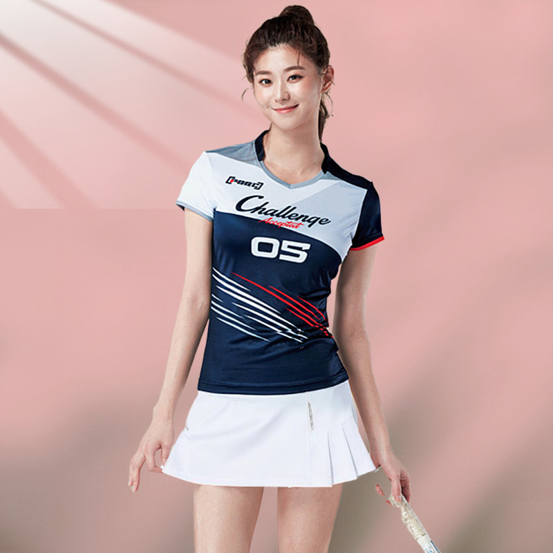 Speed Dry Badminton Suit Women Suit Short Sleeves 2023 New Men's Autumn Winter Breathable Competition Training Custom Sportswear-Taobao