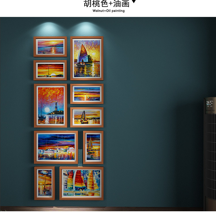 Фоторамка, современная и минималистичная настенная фотография из натурального дерева 