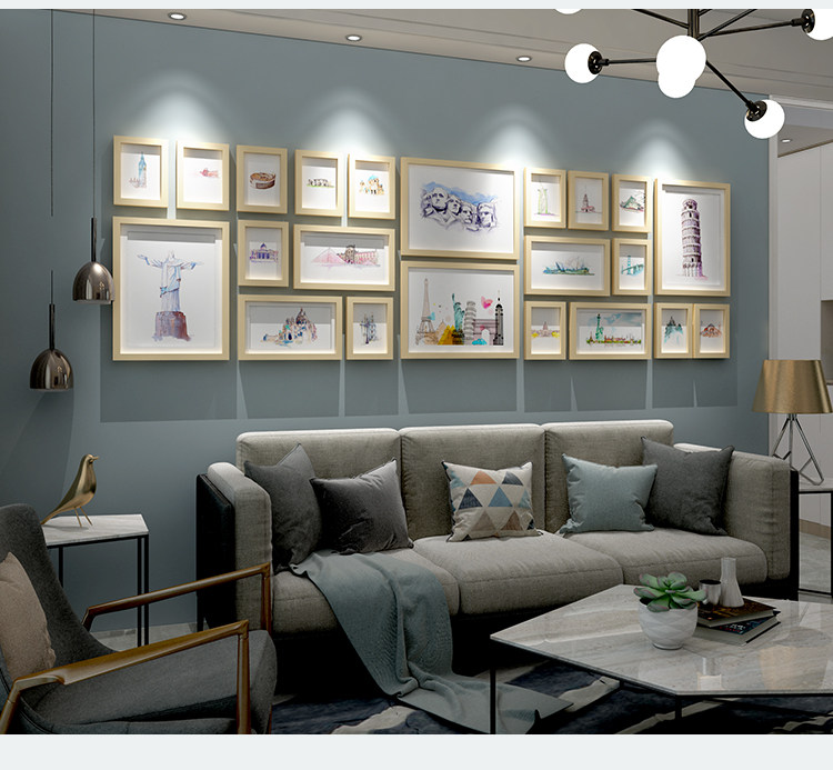 Нордический негабаритный фото стена клип декоративный подвеска гостиная никаких следов гвоздь фоторамка творческий стена стена сочетание фото стена 