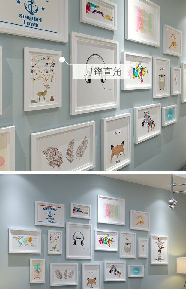  16 коробок большого размера смешивание пюре мужской фото стена фоторамка стена магазин фото стена 