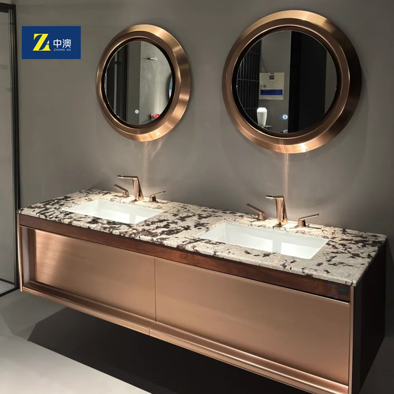 Offline Shopping Malls Carry the Same Imported Luxury Stone Bathroom Cabinets, Natural Marble Undermount Seamless Basin Washbasin Cabinets