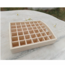 Essential oil storage box wooden box solid wood display rack 42 grids 10ml divided box packaging display wooden tray manufacturer