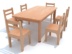 Bàn mẫu giáo gỗ vuông rắn Bàn ghế gỗ Bàn ghế trẻ em Bàn ghế gỗ - Nội thất giảng dạy tại trường Nội thất giảng dạy tại trường