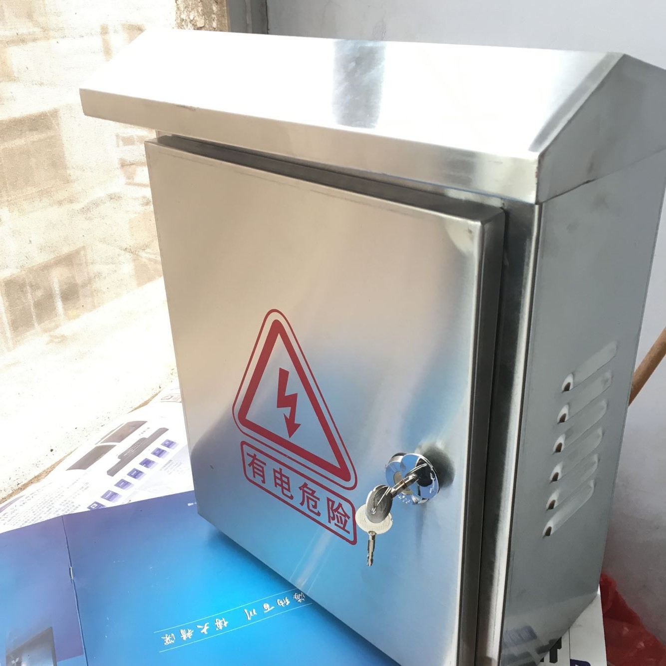 300 * 400 stainless steel waterproof power box weak electric strong distribution box outdoor indoor monitoring special assembly box