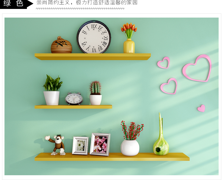 Kệ tường đục lỗ lưu trữ bảng phân vùng kệ tường treo tường bảng trên tường - Kệ kệ gỗ 3 tầng