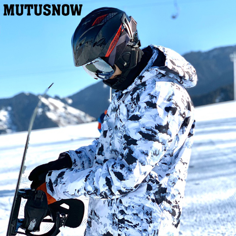 New Men's Ski Jacket Korean Winter Thickened Warm Large Size Waterproof Windproof Snowboard and Ski Top Equipment