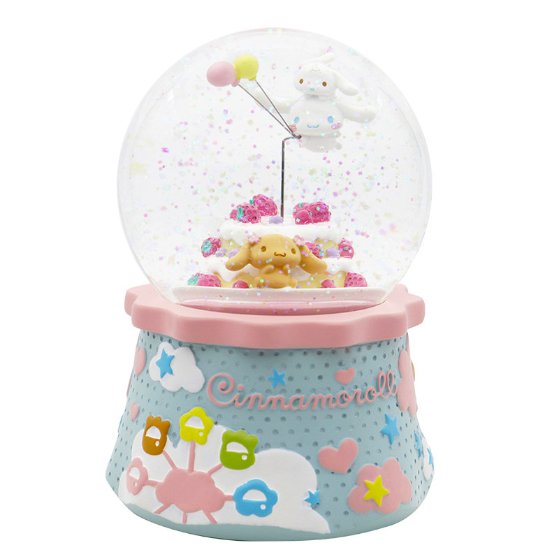 Jarll big ear dog water crystal ball music box Yugui dog Eight soundbox sent little girl's day gift bestie-Taobao