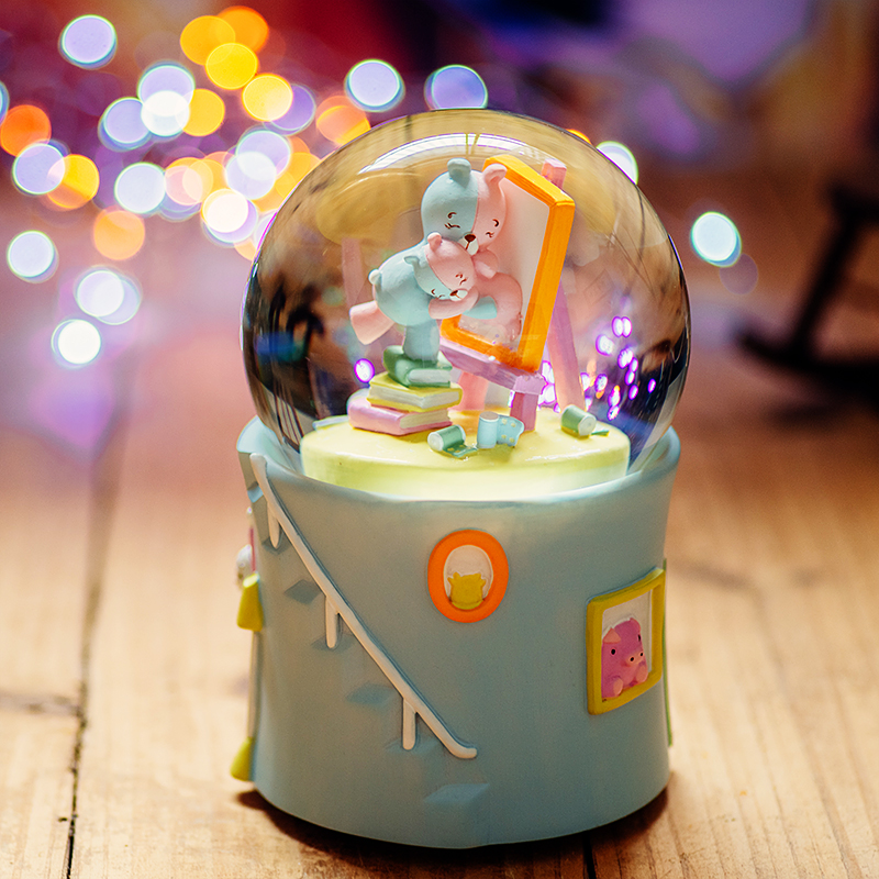 Jarll Crystal Ball Music Box Eight-Yuan Box Girlfriend Gifts Creative Gift Gifts to Baby Memories