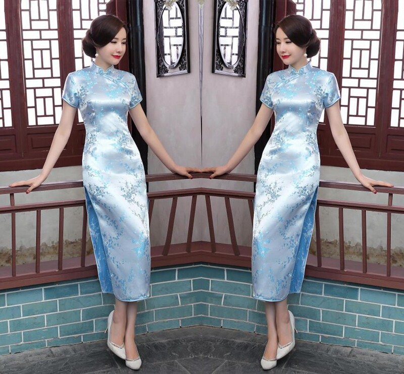 Cheongsam Dress for Women, 2020 Summer New Style, Slim Fit, Improved Daily Wear, Long Style, Youthful, Retro Cheongsam
