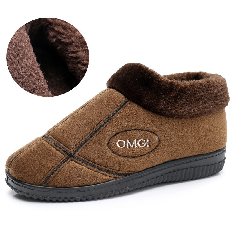Sky Foot Xiang Indoor Cotton Shoes Winter Dad Shoes Plus Suede Thickened Warm Men Cotton Shoes Bag Root Old Beijing Cloth Shoes Suede