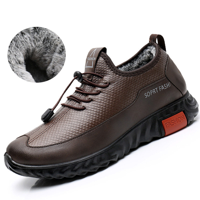 Sky foot Xiang Business Leisure 100 Lap Fleece Winter New Old Beijing Cloth Shoes Cotton Shoes Warm Male Shoe Cover Feet