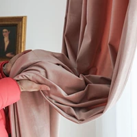 Ánh sáng sang trọng phòng ngủ Bắc Âu rèm nhung đầy đủ hoàn thành flannel Đức Morandi bẩn hồng dày nhung - Phụ kiện rèm cửa