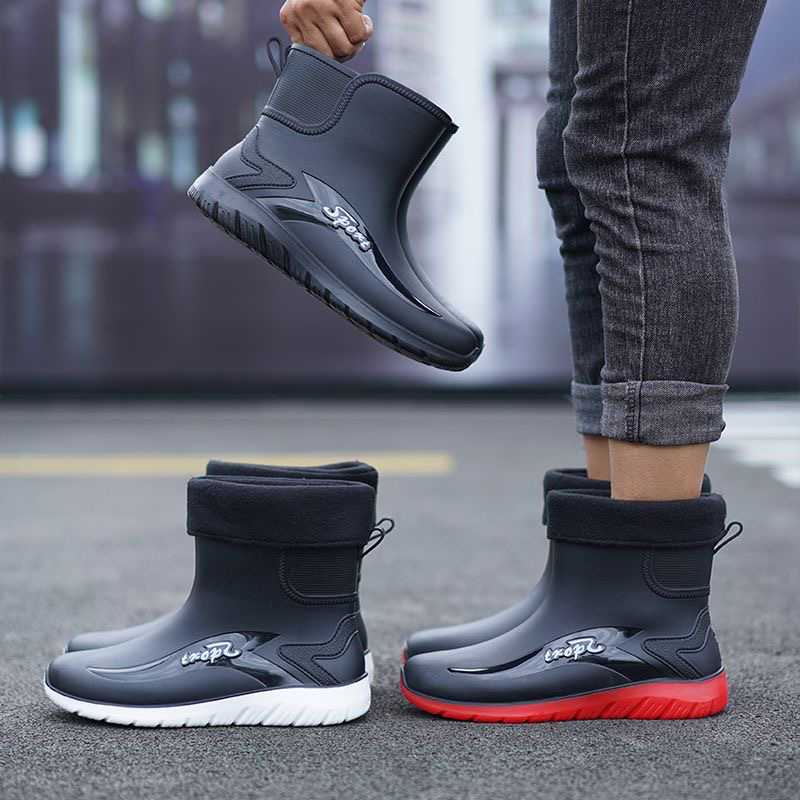 Water Shoe Men's anti-slip deodorant Latest male waterproof shoes Site Kitchen Catering Rubber Shoes Rain Shoes Fishing Shoes Rain Boots-Taobao