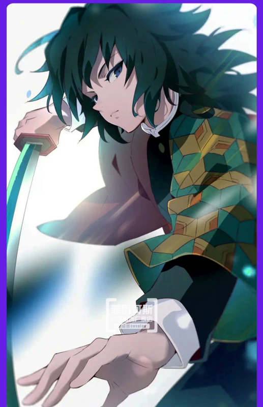 cosplay gyutaro Demon Slayer: Kimetsu không Yaiba Tomioka Giyu cos quần áo Demon Slayer Cột Nước cosplay trẻ em người lớn toàn bộ nam điểm kimetsu no yaiba zenitsu cosplay