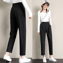 Spring and autumn hanging sense straight loose suit pants Womens summer occupation thin Halterneck pants large size casual cigarette pipe nine-point pants