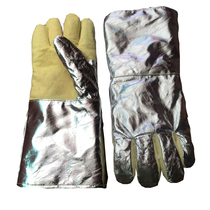 Factory direct sale Amberis high temperature resistant 500 ℃ aluminum foil insulation gloves casting mold boiler anti-scalding gloves