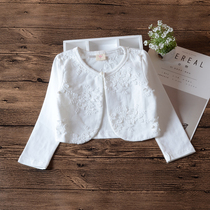 Childrens small shawl summer 2021 new cotton thin girl baby princess dress short lace coat