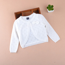 Female baby shawl sweater coat spring and autumn girls small shoulder baby cloak knitted cardigan 0-1-2-3 years old