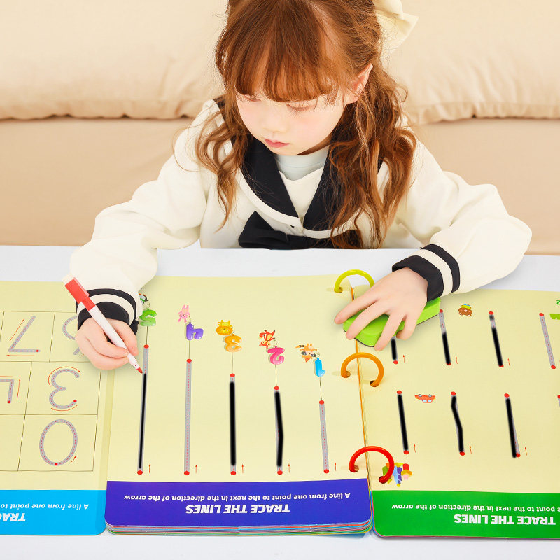 Children's pen control training kindergarten can wipe the entry early education concentration pen connection educational toys fine movement