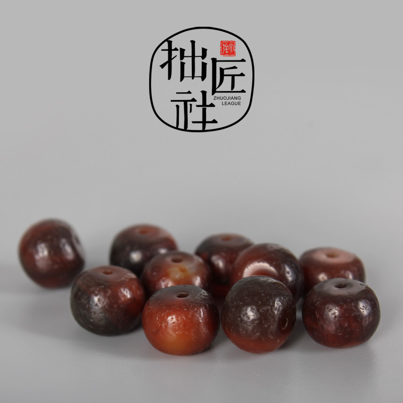 Tibetan natural old agate beads old sugar ball diy Buddha beads hand string waist beads top beads across the beads play with beads