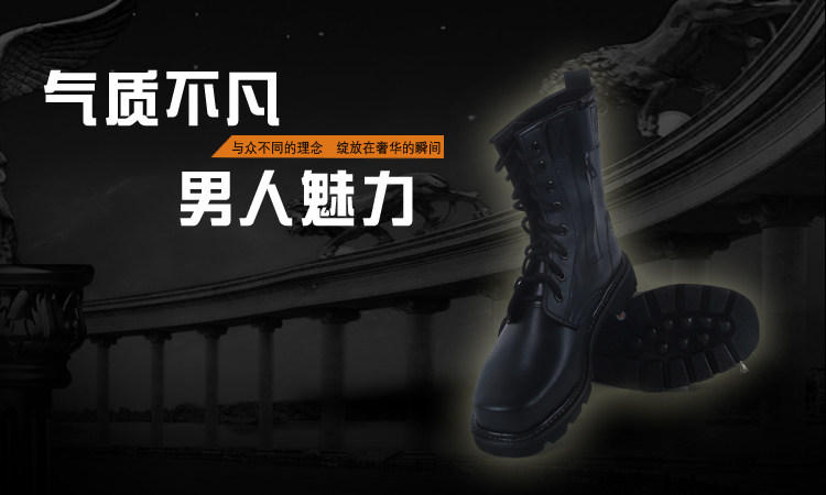 Boots militaires en cuir - porter - Ref 1397296 Image 9