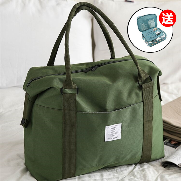Canvas Travel Bag Woman Short Distance Large Capacity Kit Lalever Box Luggage Bag Travel Bag Handbag single shoulder bag Fitness Package