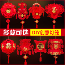 2021 Year of the Ox pendant Blessing lantern Spring Festival interior decoration New Year Lantern Festival Childrens Decoration Small lantern hanging decoration