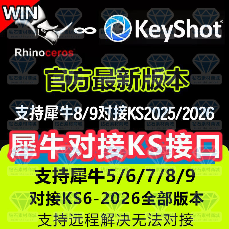 Rhino Rhino6/7/8/9 Real-Time Synchronization Plugin for Keyshot10/11/12/2024/25/26
