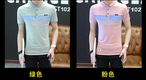 Phần mỏng POLO áo sơ mi nam tay ngắn khâu ve áo T-shirt nam cotton nửa áo sơ mi Summer Paul kinh doanh quần áo nam giản dị áo polo đen