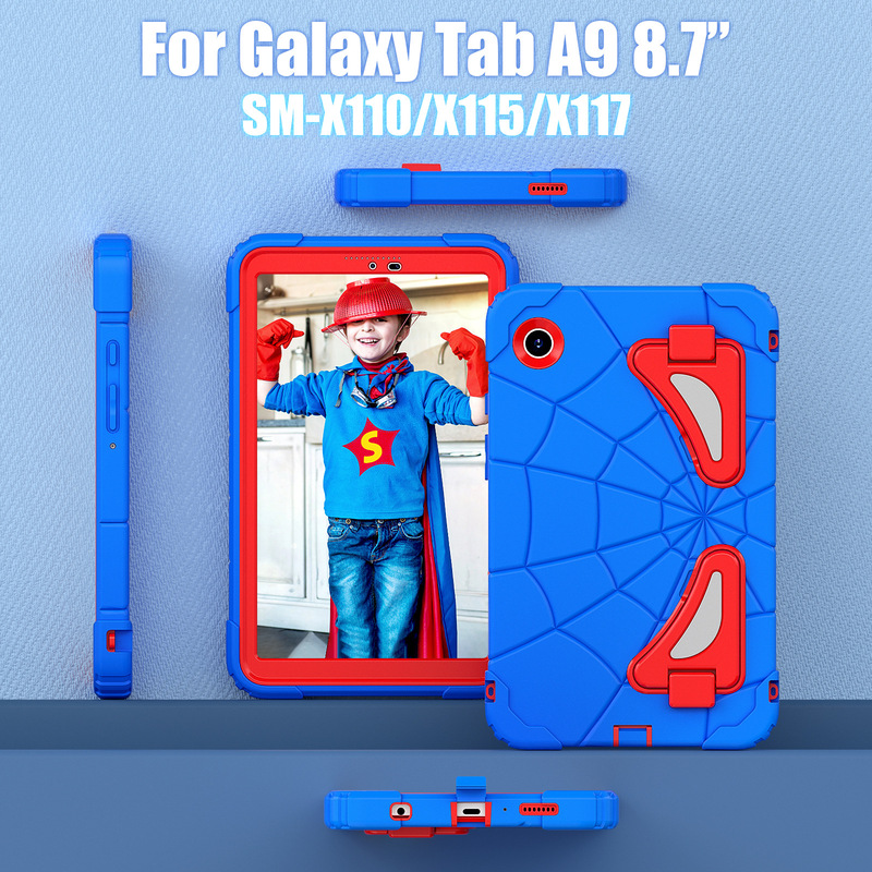 Cartoon Tablet Case Suitable for Samsung A9 8.7inch Protective Case X115N Spider-Man Silicone Stand Computer Case
