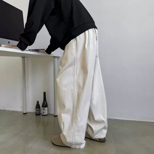 Японские хлопковые штаны для отдыха, в американском стиле, свободный крой