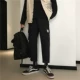 Siêu quần yếm nam thương hiệu thủy triều thẳng phiên bản Hàn Quốc của xu hướng sinh viên đường phố hip-hop chín điểm quần giản dị - Quần làm việc