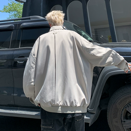 Дизайнерская куртка с молнией, бейсбольная форма для отдыха, в американском стиле, тренд сезона, оверсайз