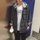Áo khoác mùa thu nam áo khoác denim có mũ trùm đầu xu hướng Hàn Quốc hip hop sinh viên cổng gió bf phong cách Harajuku đẹp trai áo khoác mùa đông