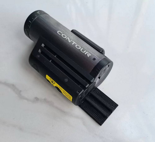 Special kickstand for the US ContraConte Contour motion camera with a magic sticker