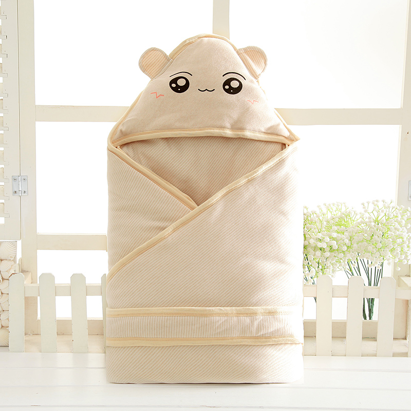 Bé sơ sinh được bao phủ bởi hữu cơ cotton màu cotton điều hòa không khí chăn bé cầm chăn bé sơ sinh hộp quà tặng mùa đông