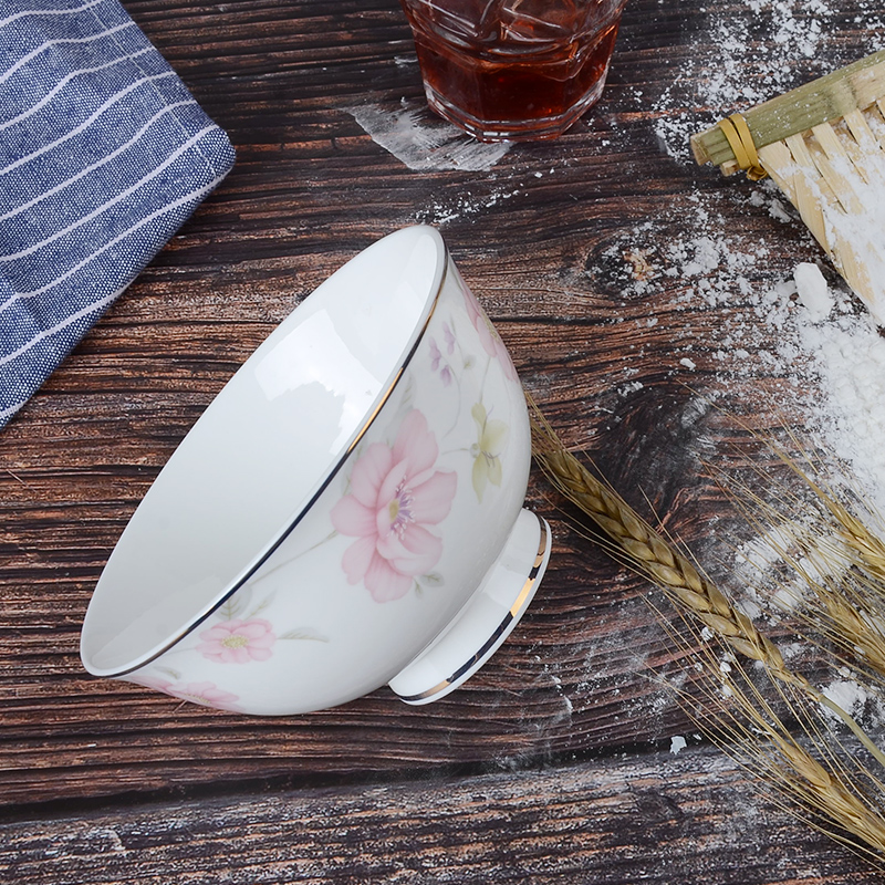 Apricot pear flower rain Japanese tangshan ipads porcelain tableware suit to use suit and the head of household ceramic bowl dish dish suits for