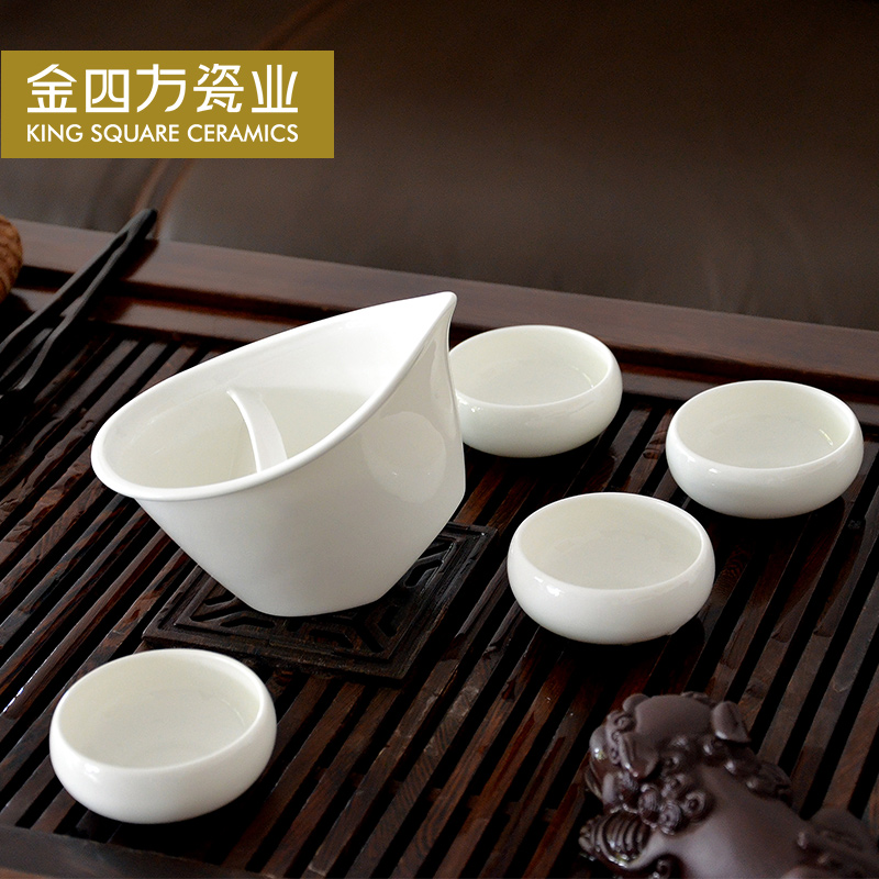 Gold square covered 5 times to send gift ipads China kung fu tea set ceramic teapot teacup points tea, no tea tray