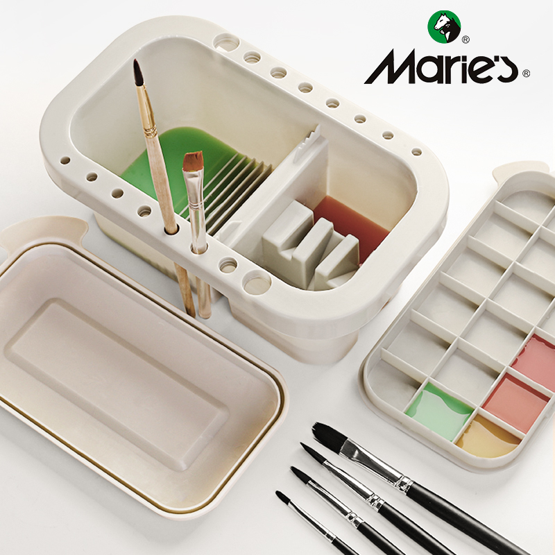 Marledor function pen-shaped paste pigment box Watercolor powder acrylic painting fine art washing pen bucket shampoo pen