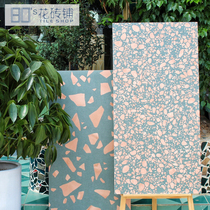 Color terrazzo floor tiles living room dining room tiles 600x1200 toilet floor tiles Villa tooling tiles