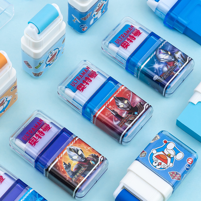 Ultraman Roller Eraser Yz7138 for Boys, Students, Creative Cartoon Anime, Clean with Less Debris Eraser