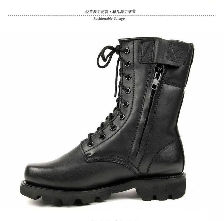 Boots militaires en cuir - porter - Ref 1399858 Image 3
