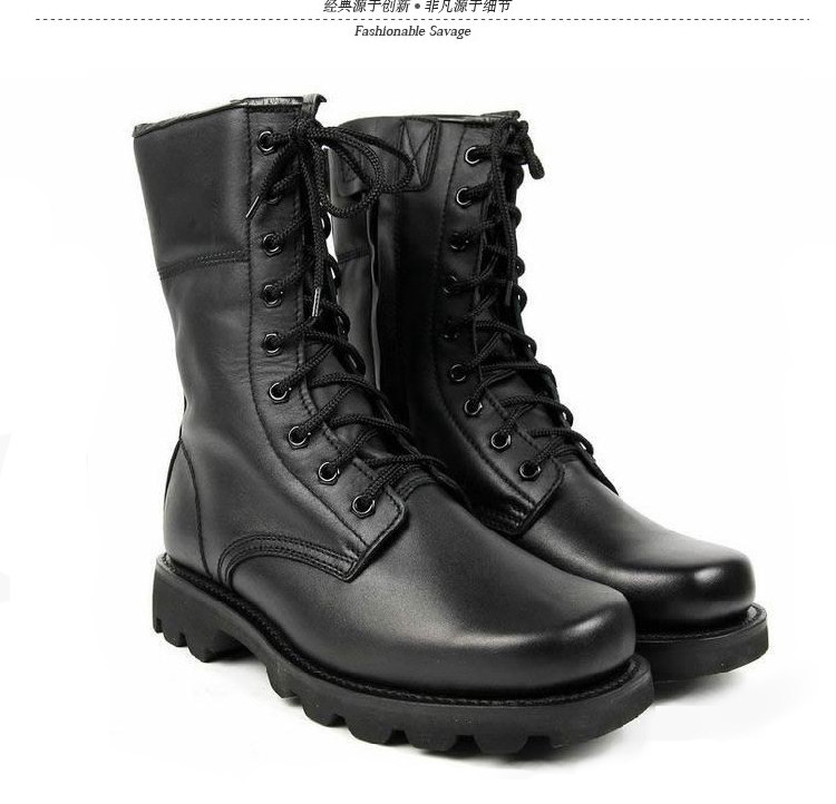 Boots militaires en cuir - porter - Ref 1399858 Image 4