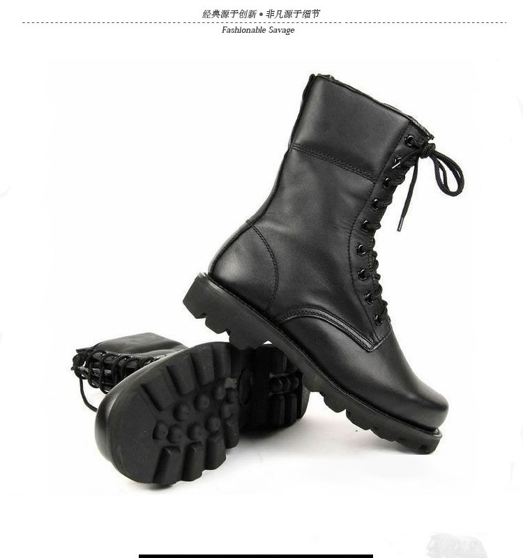 Boots militaires en cuir - porter - Ref 1399858 Image 5
