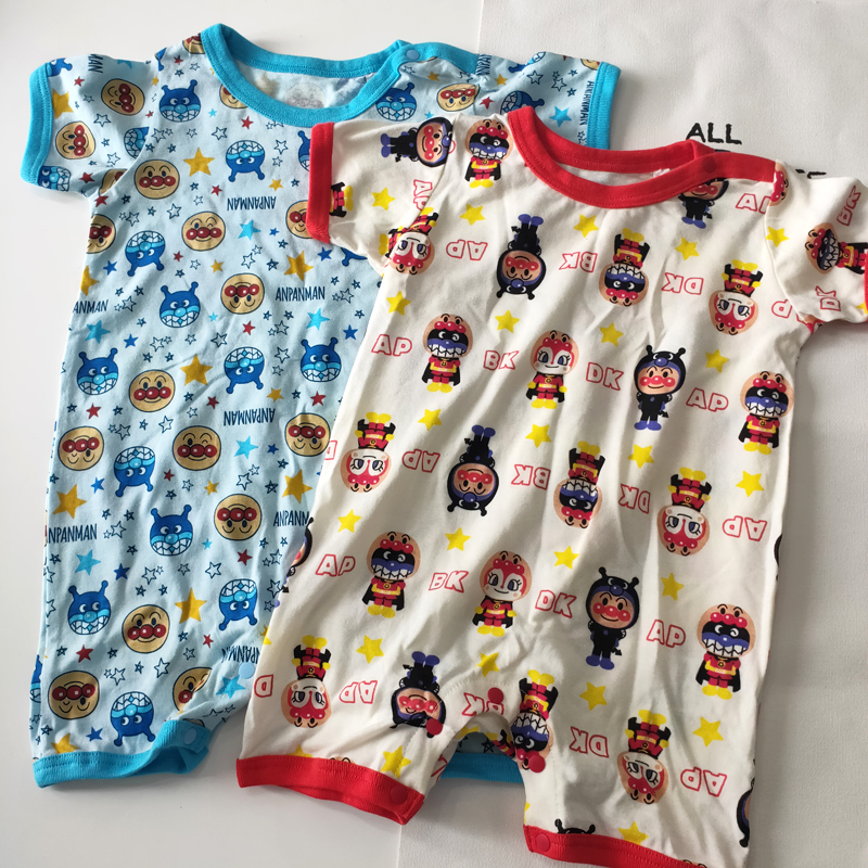 Exit Day Single-sided Pack Red Bean Superman Climbing Clothes Summer Infant Baby Conjoined Pure Cotton Newborn Khaclothes