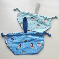 ISLAND NATION ORDER CARTOON CUTE CRAYON SMALL NEW DRAW ROPE BUNCH POCKET PORTABLE COSMETICS CASHIER BAG HAND LUNCH BAG